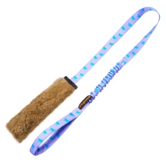 thumbnail-Tug E Nuff Rabbit Skin Squeaky Bungee Chaser Tug