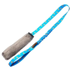 thumbnail-Tug E Nuff Rabbit Skin Squeaky Bungee Chaser Tug