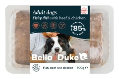 thumbnail-Bella and Duke Adult Working Dog Raw Fishy Dish With Beef and Chicken 500g