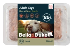 thumbnail-Bella and Duke Adult Working Dog Raw Baarilliant Lamb 500g