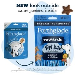 thumbnail-Forthglade Rewards Soft Bites Chicken with Liver Training Treats 90g