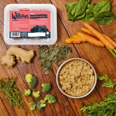 thumbnail-Wilsons Salmon Medley Premium Complete Raw Frozen Dog Food 500g