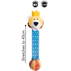 thumbnail-Smart Choice Carnival Stretchy Plush Dog Toy with Squeak