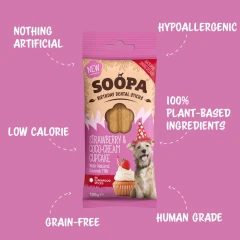 thumbnail-Soopa Strawberry and Coco Cream Cupcake Dental Sticks