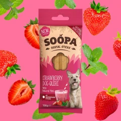 thumbnail-Soopa Strawberry Dog Quiri Dental Sticks