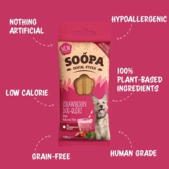 thumbnail-Soopa Strawberry Dog Quiri Dental Sticks