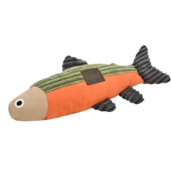 thumbnail-Tall Tails Plush Fish with Squeaker Dog Toy