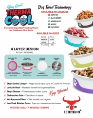 thumbnail-ThermaCool Dog Bowl in Azure Blue