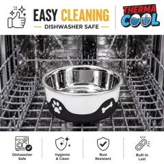 thumbnail-ThermaCool Dog Bowl in Espresso