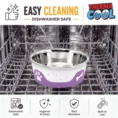 thumbnail-ThermaCool Dog Bowl in Grape