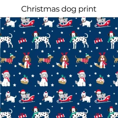 thumbnail-Smart Choice Christmas Dog Print Sherpa Pet Blanket